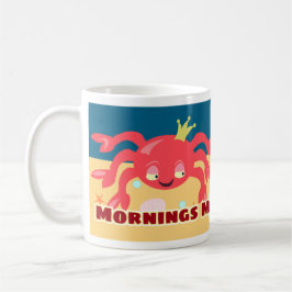 Caneca De Café Manhãs Me Fazem Crabby, Bela Arte