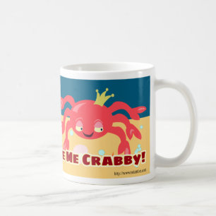 Caneca De Café Manhãs Me Fazem Crabby, Bela Arte