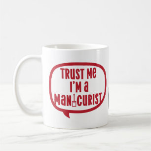 Caneca De Café Manicure Técnico de Unhas Cosmetólogo Salão de Man