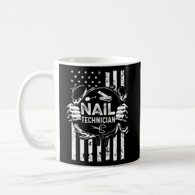 Caneca De Café Manicurista do artista técnico Nail Technician 8 (Esquerda)