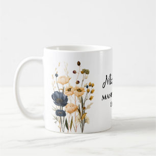 Caneca De Café Manifestação Personalizada Floral