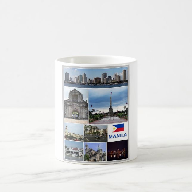 Caneca De Café Manila - Filipinas - Mosaico - (Centro)