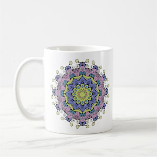 Caneca De Café Manipular a pintura Mandala Relógio Face 2