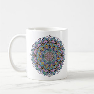 Caneca De Café Manipular a pintura Mandala Relógio Face 3
