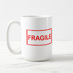Caneca De Café Manípulo frágil com cuidado