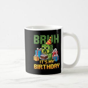 Caneca De Café Mano É Meu Aniversário Pixel Gamer Festa de Aniver