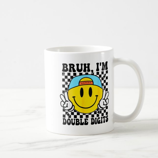 Caneca De Café Mano Eu Estou Com Dois Dígitos Aniversário Menino  (Direita)