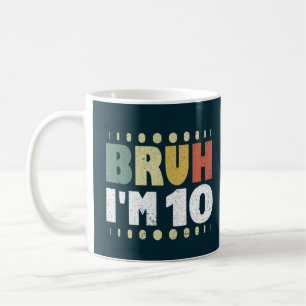 Caneca De Café Mano eu estou na festa de 10 anos de idade Vintage
