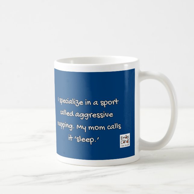Caneca De Café ManoSays - Witty Line on Sleeping - (Direita)