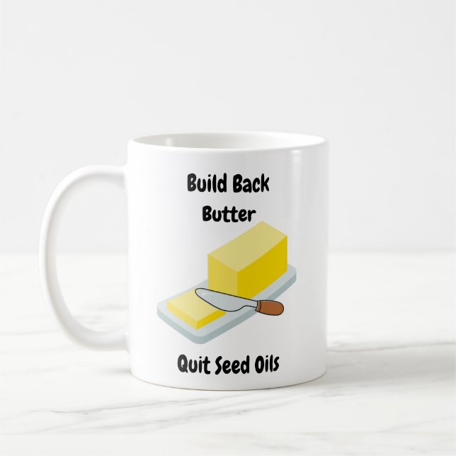 Caneca De Café Manteiga de Build Back - Solo de Semente - Mug (Esquerda)