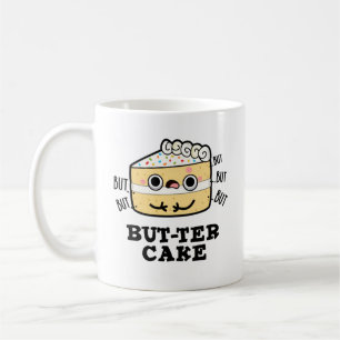Caneca De Café Manteiga Engraçada Com Bolo.