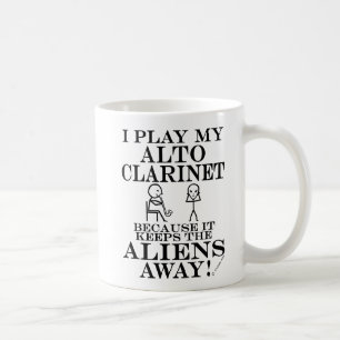 Caneca De Café Mantém Aliens Longe Do Alto Clarinet Coffee Mug