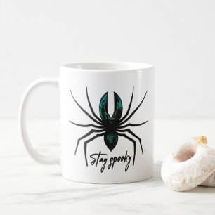 Caneca De Café Mantenha a aranha do Dia das Bruxas Spooky