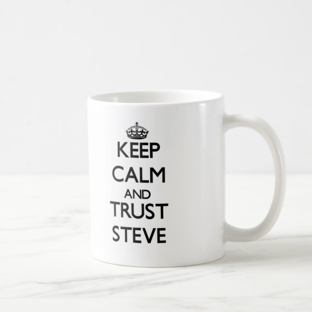 Caneca De Café Mantenha a calma e a CONFIANÇA Steve (Direita)