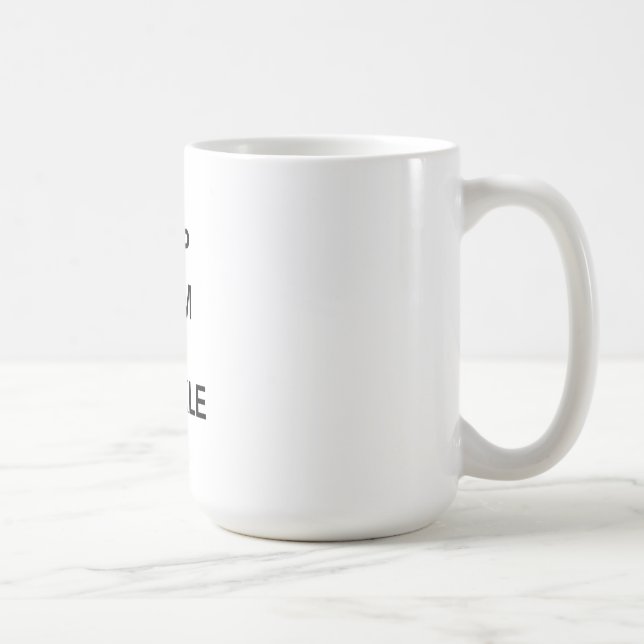 Caneca De Café Mantenha a calma e a faísca sobre (Direita)