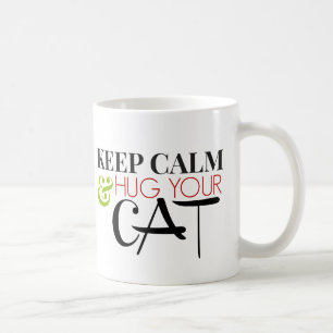 Caneca De Café Mantenha a calma e abrace seu gato
