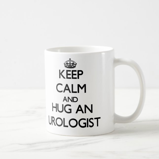 Caneca De Café Mantenha a calma e abrace um Urologist (Direita)