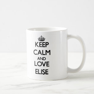 Caneca De Café Mantenha a calma e ame Elise