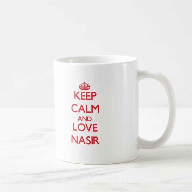 Caneca De Café Mantenha a calma e ame Nasir (Direita)