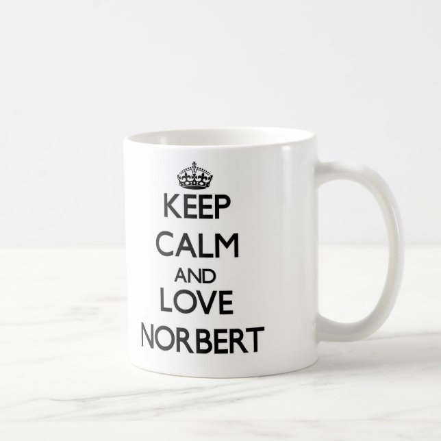 Caneca De Café Mantenha a calma e ame Norbert (Direita)