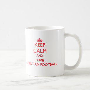 Caneca De Café Mantenha a calma e ame o futebol americano