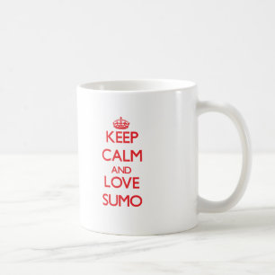 Caneca De Café Mantenha a calma e ame o Sumo