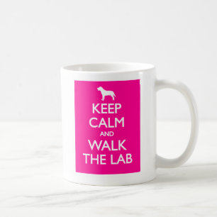 Caneca De Café Mantenha a calma e ande o Labrador