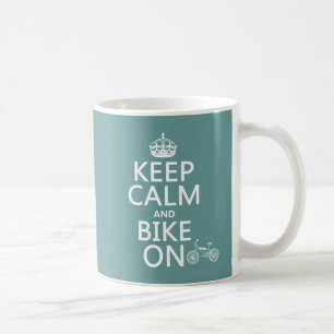 Caneca De Café Mantenha a calma e Bike em (alguma cor)