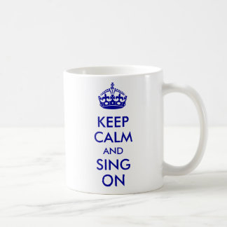 Caneca De Café Mantenha a calma e cante-a no papel de embalagem