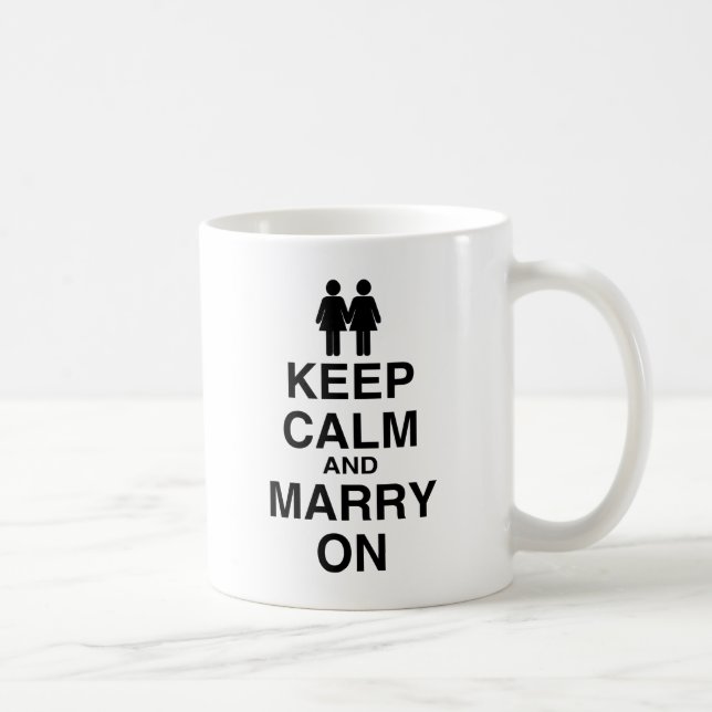 Caneca De Café Mantenha a Calma e Case (Direita)
