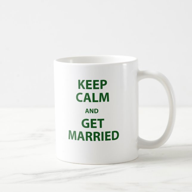 Caneca De Café Mantenha a calma e case-se (Direita)