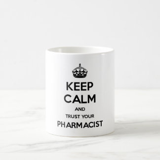 Caneca De Café Mantenha a calma e confie seu farmacêutico