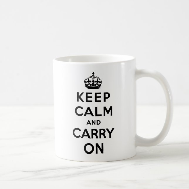 Caneca De Café Mantenha a calma e continue (Direita)