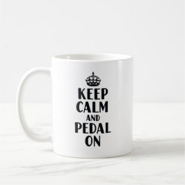 Caneca De Café Mantenha a Calma e Continue Pedalando