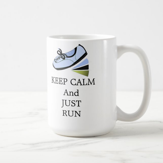 Caneca De Café Mantenha a Calma e Corra (Direita)