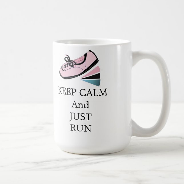 Caneca De Café Mantenha a Calma e Corra (Direita)