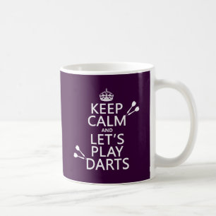 Caneca De Café Mantenha a calma e deixe-nos jogar dardos