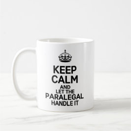 Caneca De Café Mantenha a Calma e Deixe o Paralegal Resolver
