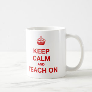 Caneca De Café Mantenha a calma e ensine-a sobre