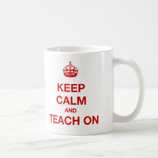Caneca De Café Mantenha a calma e ensine-a sobre