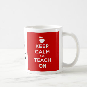 Caneca De Café Mantenha a calma e ensine-a sobre