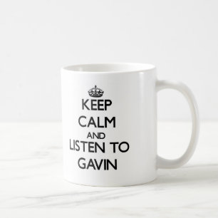 Caneca De Café Mantenha a calma e escute Gavin