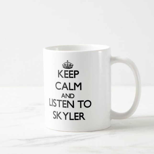 Caneca De Café Mantenha a calma e escute Skyler (Direita)