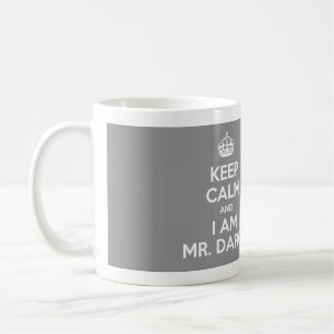 Caneca De Café Mantenha a calma e eu sou Sr. Darcy - cinza