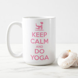 Caneca De Café Mantenha a Calma e Faça Yoga