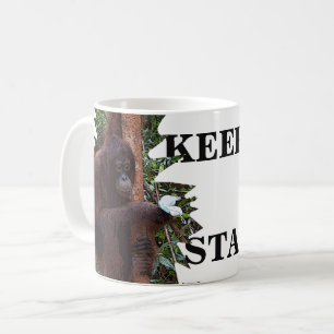 Caneca De Café Mantenha a calma e mantenha-se seguro