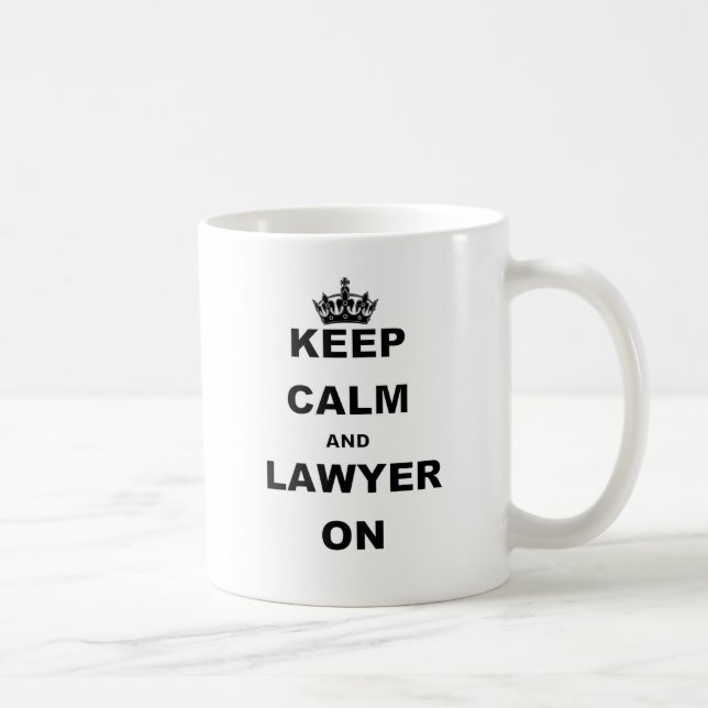 CANECA DE CAFÉ MANTENHA A CALMA E O ADVOGADO SOBRE (Direita)