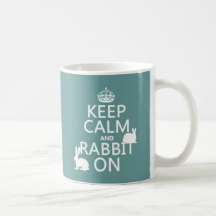 Caneca De Café Mantenha a calma e o coelho sobre - todas as cores