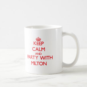 Caneca De Café Mantenha a calma e o partido com Milton