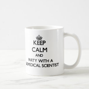 Caneca De Café Mantenha a calma e o partido com um cientista